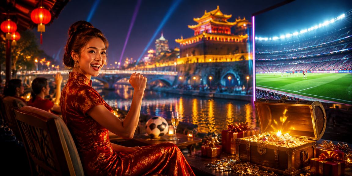 Màn hình hiển thị tỷ lệ cược bóng đá với đèn neon rực rỡ tại Huế về đêm